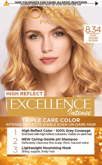 coloracao-834-light-golden-blonde-excellence-intense-fotografia-produto